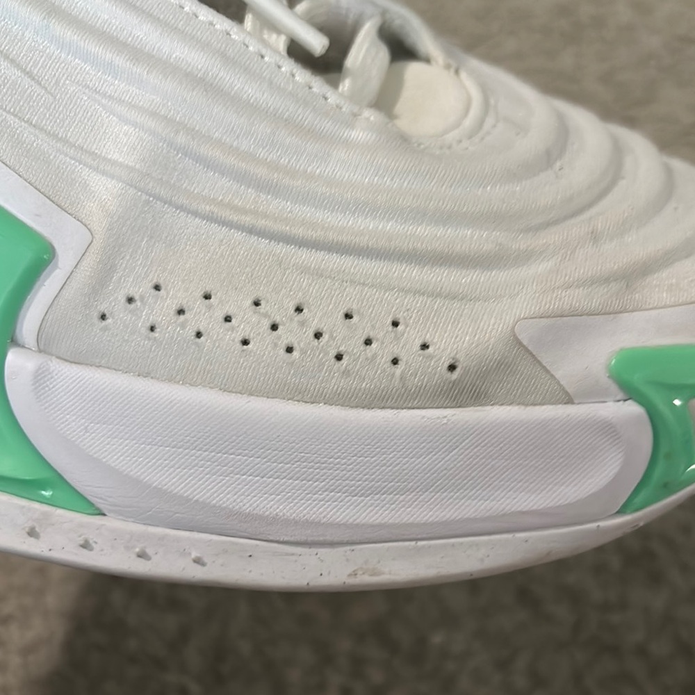 Mens White and Green Athletic Shoes - Picture 8 of 16